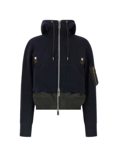 sacai Sponge double-layer hoodie Blue 2608681
