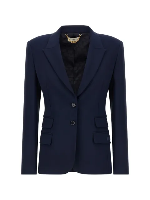 Elisabetta Franchi jacket in lightweight crêpe Blue GI25666E2