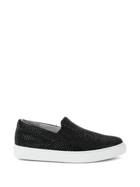 Fabiana Filippi rhinestone-embellished slip-on sneakers Black ASD264A815I34