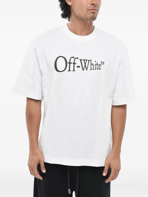 Off-White logo-print crew-neck T-shirt White 44MAA120F5J00F0110