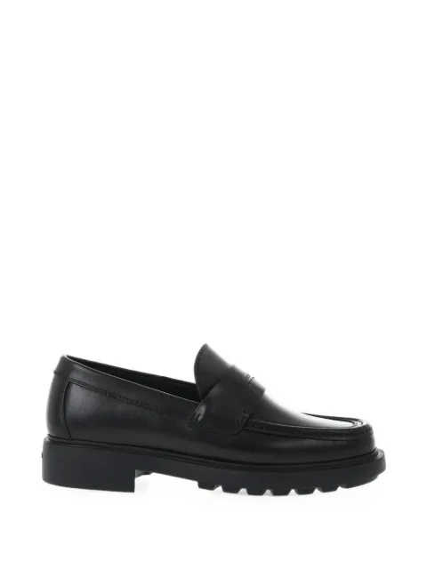 Ferragamo logo-embossed leather loafers Black DONNY0769147