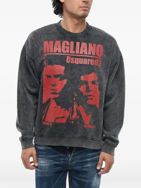 DSQUARED2 x Magliano Rock relax logo-print sweatshirt Grey S71GU0744S25030