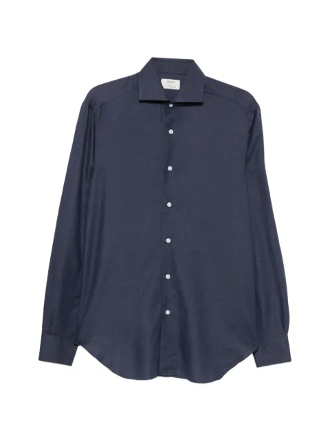 Barba spread-collar button-up shirt Blue 57142