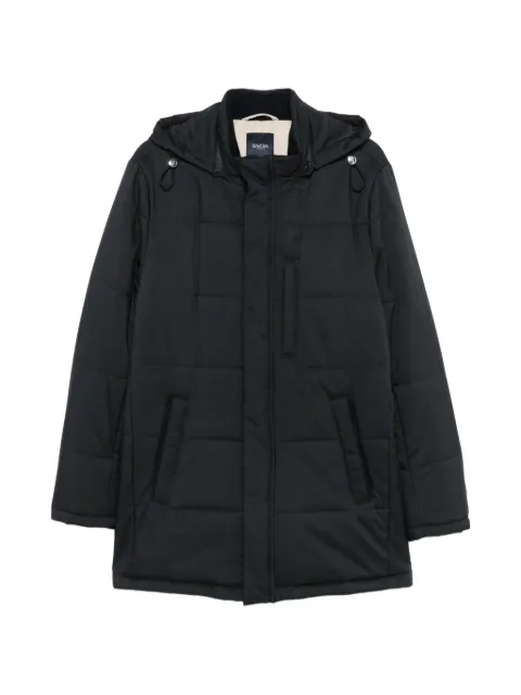 Barba Taico quilted hooded coat Blue TAICO58212