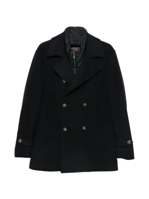 Barba double-breasted peacoat Blue PEACOAT58210