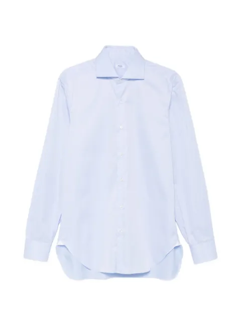 Barba spread-collar button-up shirt Blue PZ8360