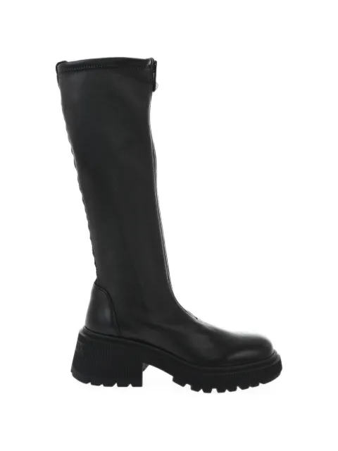 Jimmy Choo Lune track-sole leather boots Black LUNEKBFLATSRN