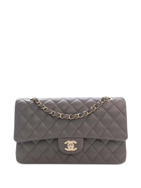 CHANEL Pre-Owned 2021-2026 Medium Classic Lambskin Double Flap shoulder bag Grey IJTR5DURISA3GR8F