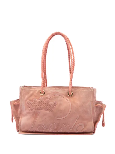 Loewe Pre-Owned 2006 Suede Crown Logo Shopper tote bag Pink TYTR6V0RNRTHW32U