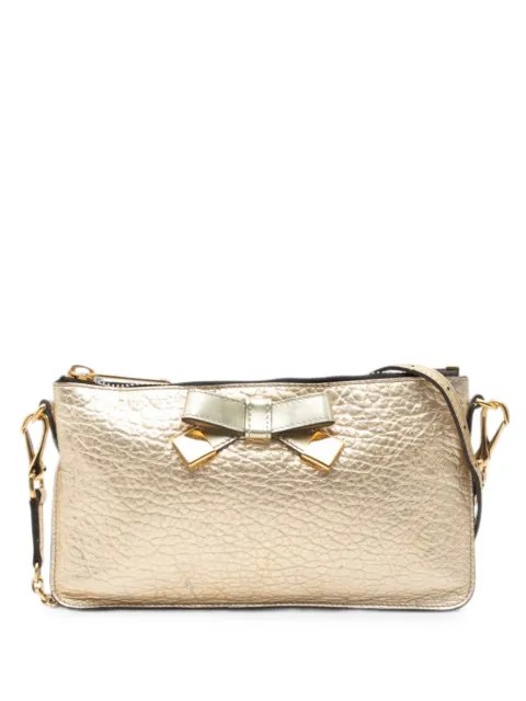 Burberry Pre-Owned 2000-2017 Metallic Leather Peyton Bow crossbody bag Gold X5HFIPXN2WXZJ7D5