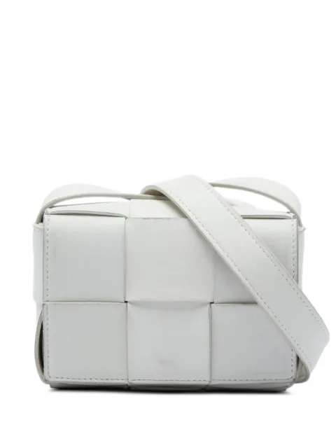 Bottega Veneta Pre-Owned 2012-2026 Candy Nappa Intrecciato Cassette crossbody bag White MMF3CSLRI7S9XOPE