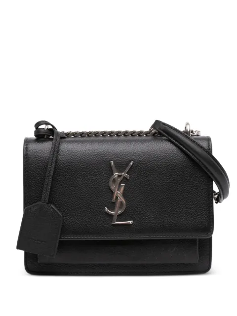 Saint Laurent Pre-Owned 2016 Small Grained Calfskin Monogram Sunset crossbody bag Black KRR3IUWUQZOVSQQD