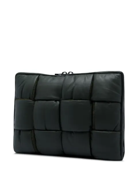 Bottega Veneta Pre-Owned 2012-2026 Maxi Nappa Intrecciato Padded Laptop Case business bag Green DAI2R38S2IOHJ2KC