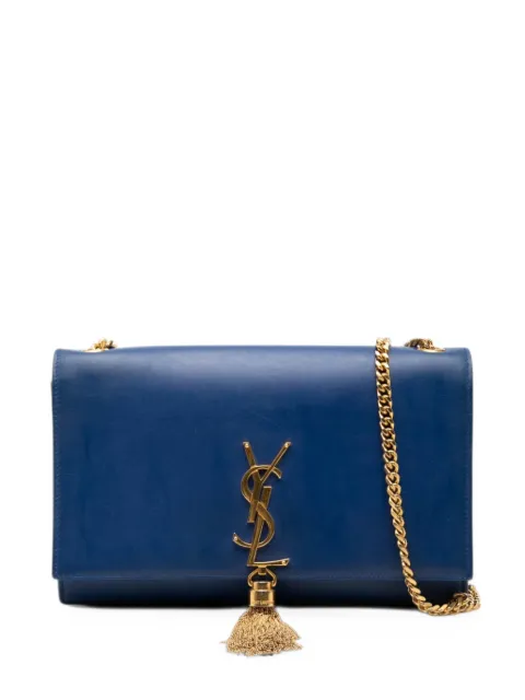 Saint Laurent Pre-Owned 2015 Medium Smooth Calfskin Monogram Kate Tassel crossbody bag Blue JKSBBC9MUUV81SD6