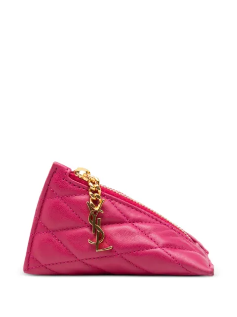 Saint Laurent Pre-Owned 2021 Quilted Lambskin Berlingo Charm coin pouch Pink I3E43UMIP3JR0QE9