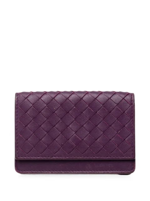 Bottega Veneta Pre-Owned 2012-2026 Nappa Intrecciato Case card holder Purple IXHQPI2T6NF5T5UY