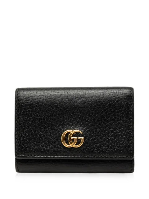 Gucci Pre-Owned 2016-2026 GG Marmont Trifold Compact Wallet small wallets Black G6ISGX5JPHJFGJ6M