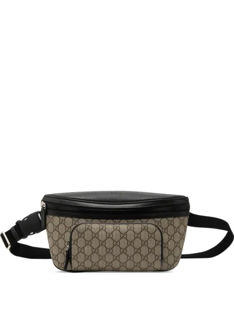 Gucci Pre-Owned 2016-2026 Large GG Supreme Eden belt bag Black CBTW4H1WGO9X5Y57