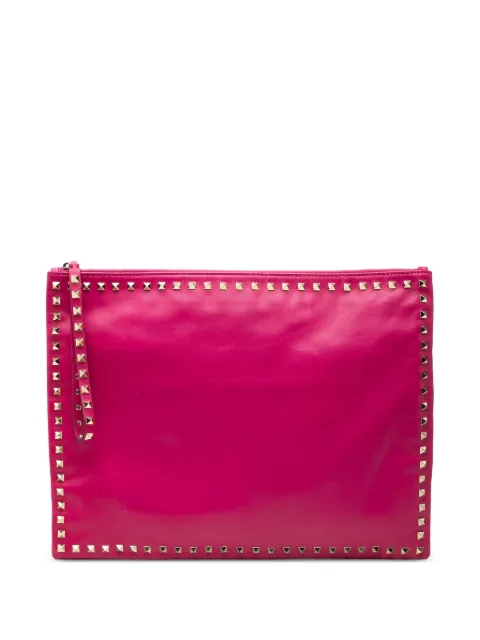 Valentino Garavani Pre-Owned 2000-2017 Rockstud clutch bag Pink BXQZR6EE5HLBJ4X6