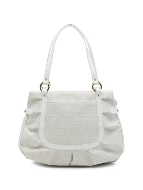 Fendi Pre-Owned 2000-2010 Large Zucca Spalmati Chef Shopper tote bag White 4T9Y01VCC01ITE03