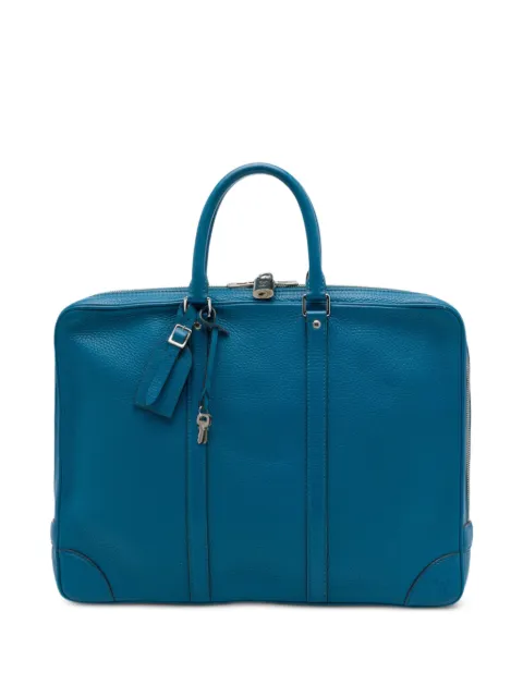 Louis Vuitton Pre-Owned 2013 Grained Calfskin Porte Documents Voyage business bag Blue 2CVKTG5TSJZ24HRE