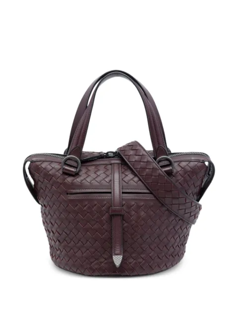 Bottega Veneta Pre-Owned 2012-2026 Nappa Intrecciato Tambura satchel Red ZZCR6QAANMSS1PQW