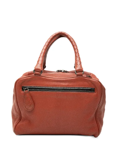 Bottega Veneta Pre-Owned 2012-2026 Small Intrecciato Trimmed Goatskin Madras Heritage Brera handbag Brown 5L3ENXGLNYBRHPXC