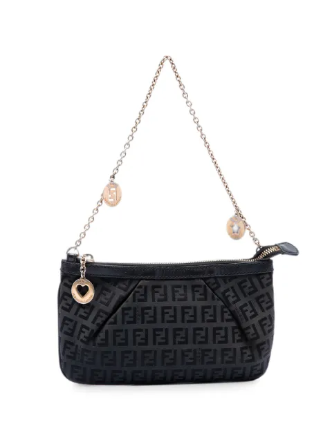 Fendi Pre-Owned 2010-2026 Zucchino Canvas Chain Pochette shoulder bag Grey YM5JAHVUKFQOHSEI