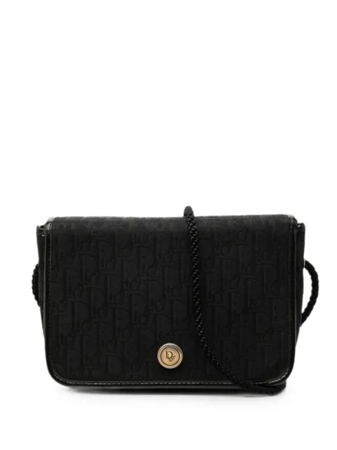 Christian Dior Pre-Owned 20th Century Diorissimo Trotter Canvas Flap crossbody bag Black 23LN6MNXXNUEY3JI