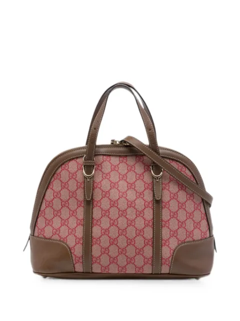Gucci Pre-Owned 2016-2026 Small GG Supreme Nice Dome satchel Pink WOOV5INQZQT214OY