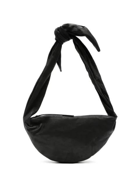 AUTENTICA 504 Adara knotted leather shoulder bag Black F26ASVE099