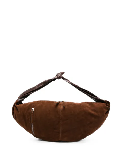AUTENTICA 504 suede shoulder bag Brown F26ALSD