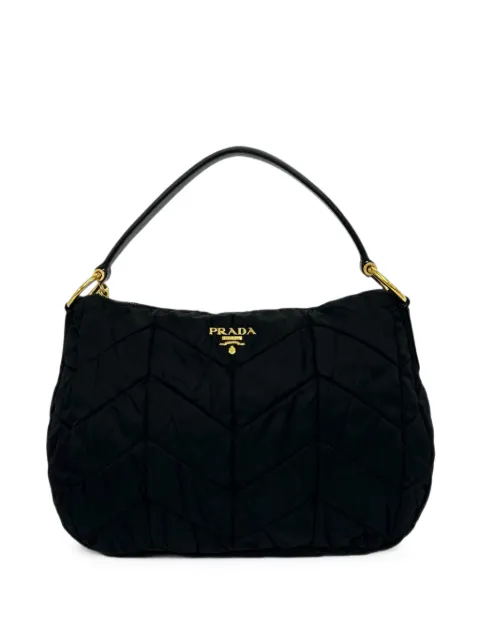Prada Pre-Owned 2010-2026 Tessuto Impunto satchel Black 24VN0UTOFN4CO9YU