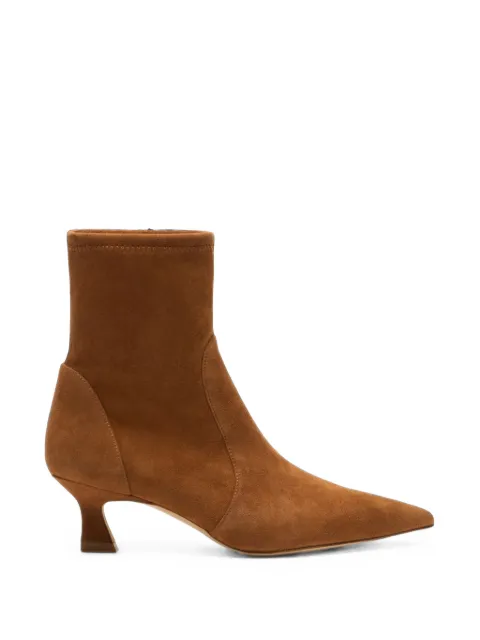 Stuart Weitzman Vinnie sculptural-heel ankle boots Brown SM577SUSYVY