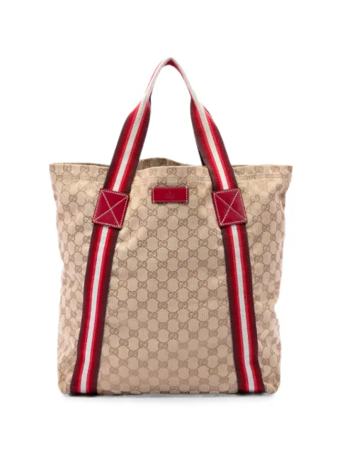 Gucci Pre-Owned 2016-2026 GG Canvas Web tote bag Neutrals WK2PMW5I6Y53FJ74