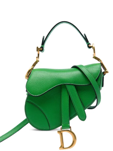 Christian Dior Pre-Owned 2022 Micro Goatskin Saddle Bag satchel Green V0BS2XZPFOQWO3IF