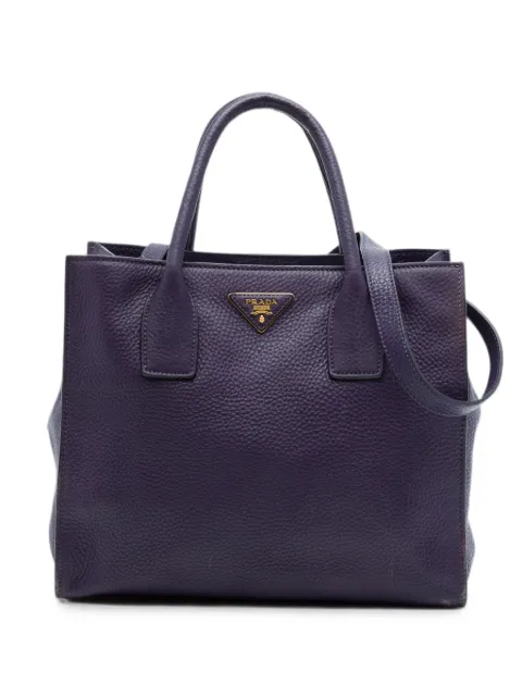 Prada Pre-Owned 2000-2013 Vitello Daino Open Convertible Tote satchel Purple SDF1UN13AVW3H3G9