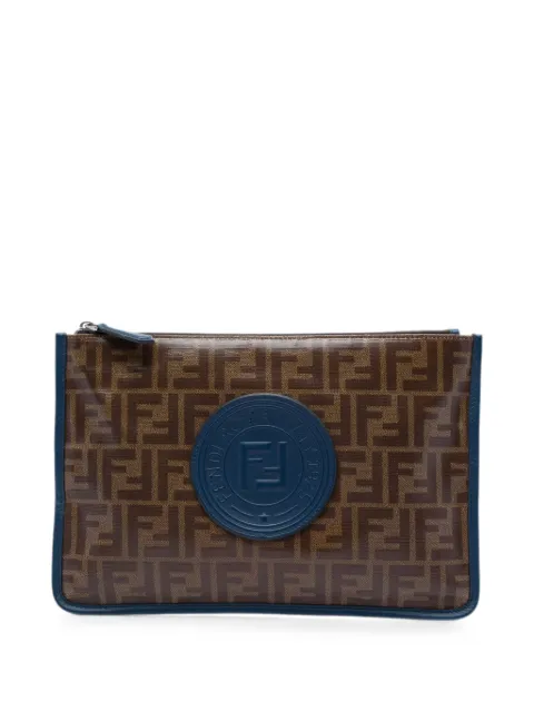 Fendi Pre-Owned 2010-2026 Zucca Coated Canvas clutch bag Brown R1MU0MAMUQFOMOU3