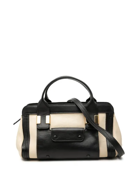 Chloé Pre-Owned 2015 Small Bicolor Leather Alice satchel Black YVXLAC3FNJC5B46B