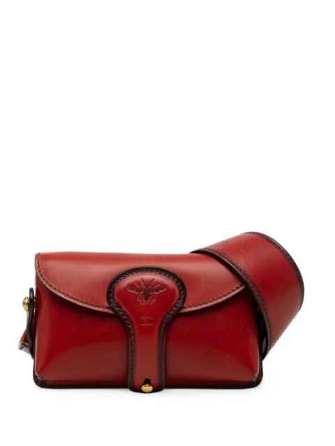 Christian Dior Pre-Owned 2017 Mini Leather D Bee Saddle Bag crossbody bag Red UU38N8XQOZE8ZFW1