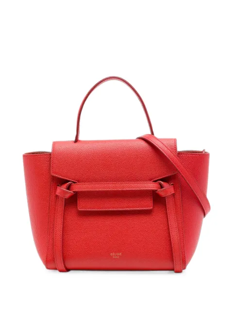 Celine Pre-Owned 2018 Nano Grained Calfskin Belt Bag satchel Red L3OS84NGJCCDDN2I