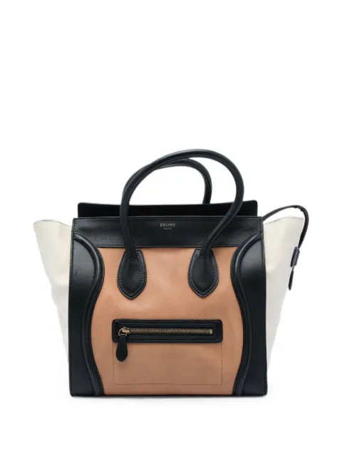 Celine Pre-Owned 2013 Mini Tricolor Leather Luggage tote bag Brown K5CB1WWEGW8T67NM