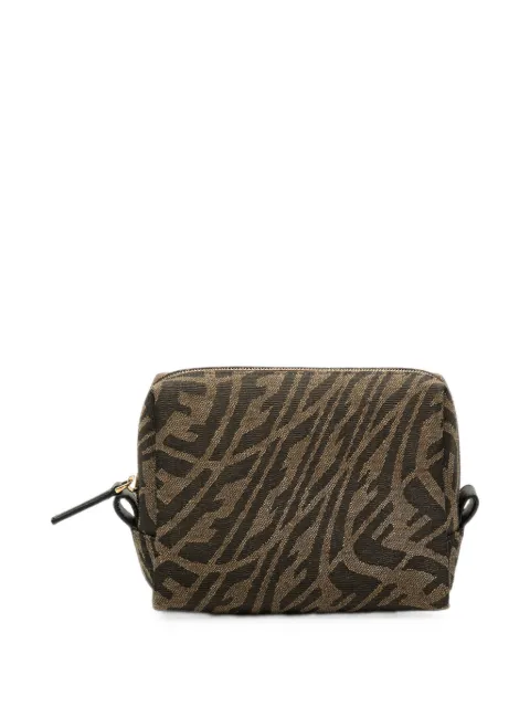 Fendi Pre-Owned 2010-2026 Sarah Coleman Small Zucca Canvas Vertigo Cosmetic pouch Brown IDAJV3111LST2SS2
