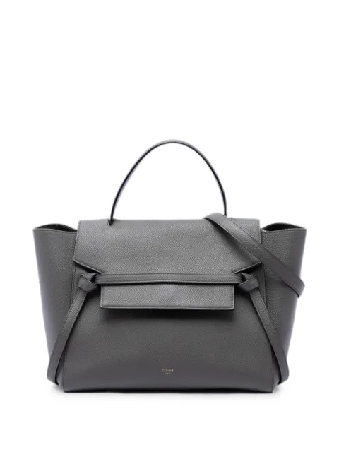 Celine Pre-Owned 2017 Mini Grained Calfskin Belt Bag satchel Grey FEKLUH4L2ZS9PEVC