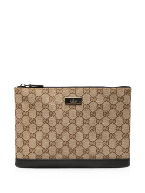 Gucci Pre-Owned 20th Century GG Canvas clutch bag Neutrals LKCT0O9CNXPVZRZM