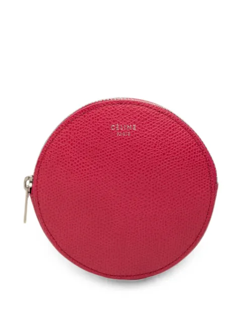 Celine Pre-Owned 2014 Grained Calfskin Round Zip coin pouch Pink GFRMHWRYCTG5PIKB