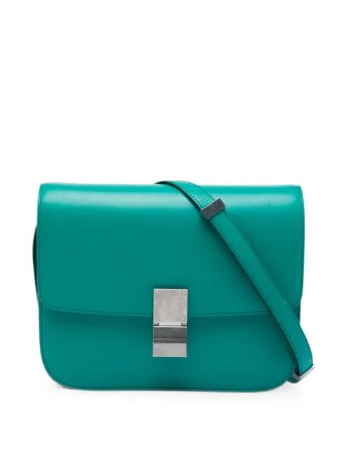 Celine Pre-Owned 2016 Medium Calfskin Classic Box crossbody bag Blue 8GIX0GW4AWVZSDVO