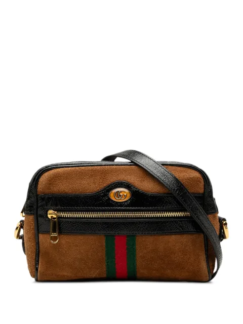 Gucci Pre-Owned 2000-2015 Mini Suede Web Ophidia crossbody bag Brown C2HCB3XRW22D7MSQ