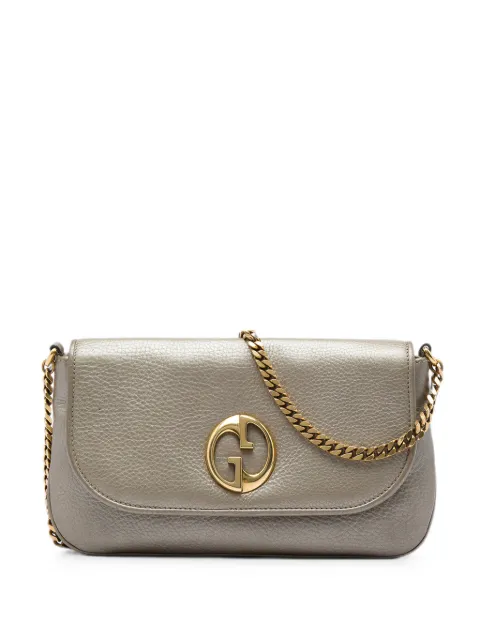 Gucci Pre-Owned 2016-2026 Medium Calfskin 1973 Chain crossbody bag Grey 6ZT67S16KQK2MUZJ