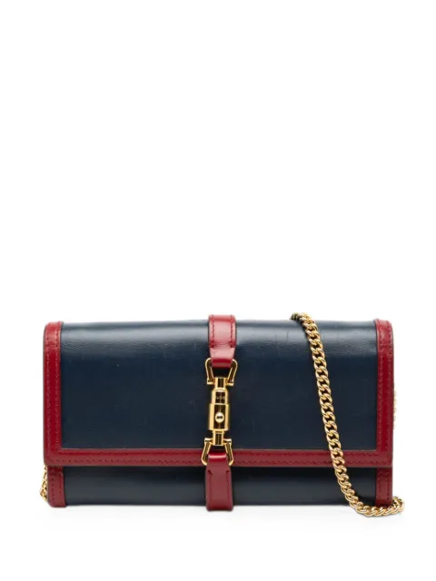 Gucci Pre-Owned 2016-2026 Bicolor Calfskin Jackie 1961 Wallet On Chain crossbody bag Blue 6SYTAS3ZJN200YFZ